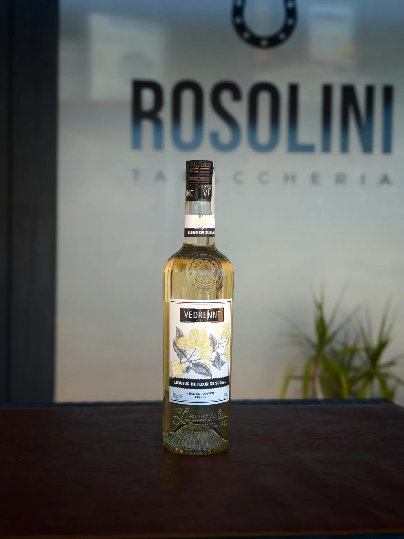 Bottiglia di liquore in esposizione